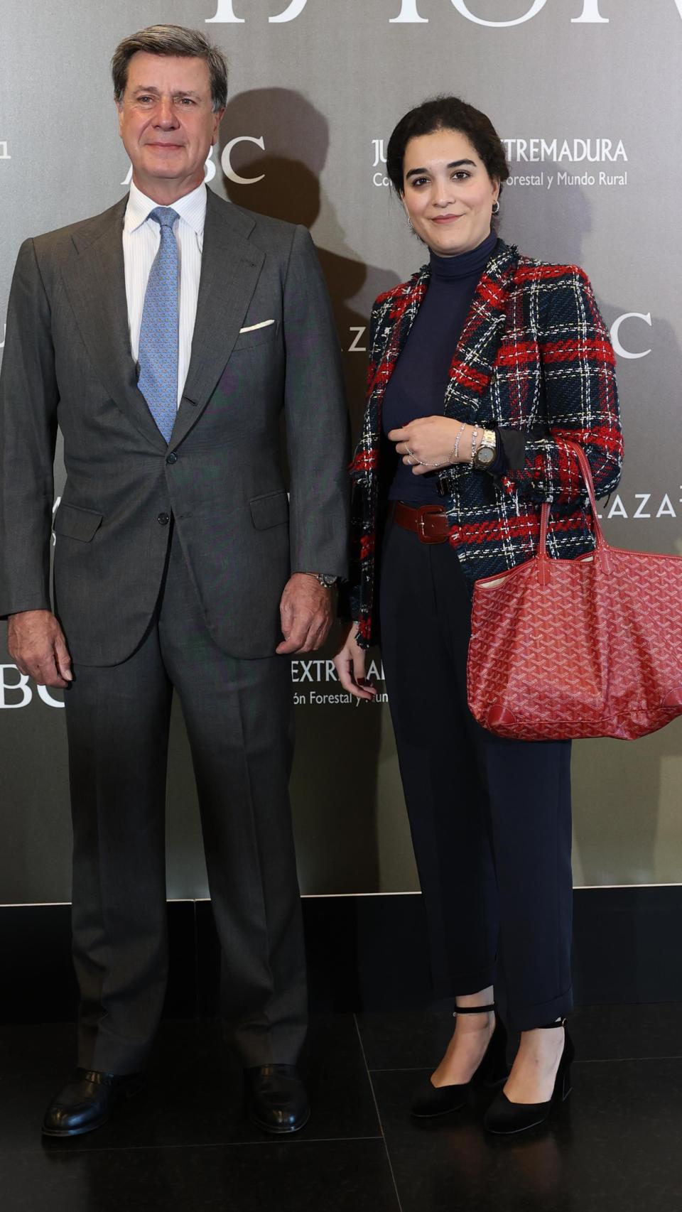 La pareja en la 'fotocall' de algunos premios de corredores de toros, en 2024.