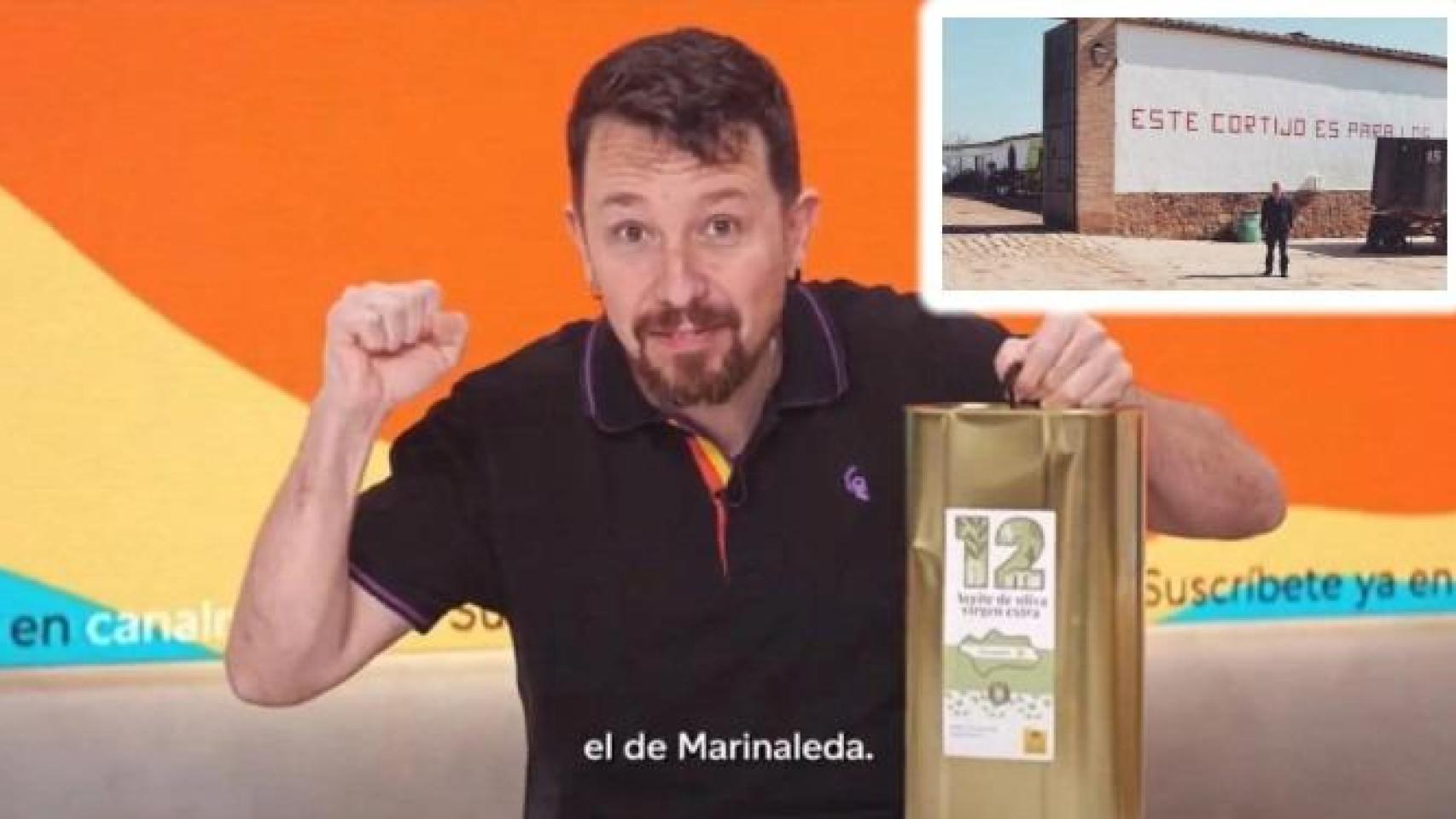 El aceite de oliva que anuncia Pablo Iglesias procede de una finca 'okupada', expropiada y cultivada desde 1990