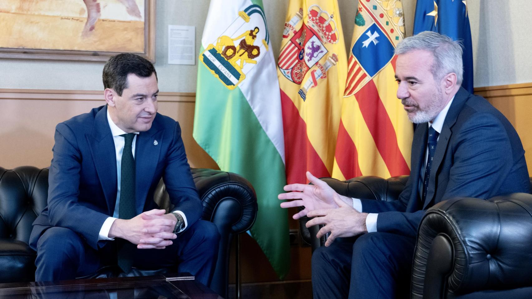 Azcón y Moreno exigen a Moncloa una apuesta decidida por el ferrocarril y la Travesía Central Pirenaica