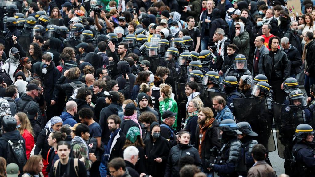 Manifestación en París para conmemorar el Día Internacional de la Eliminación de la Discriminación Racial.