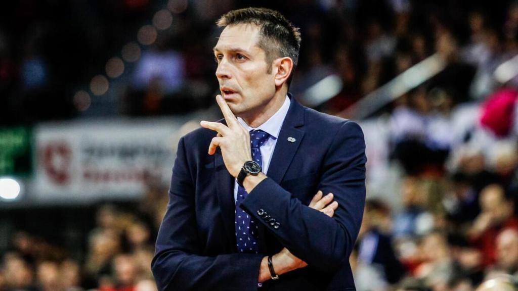 Natxo Lezkano durante el partido ante Obradoiro.