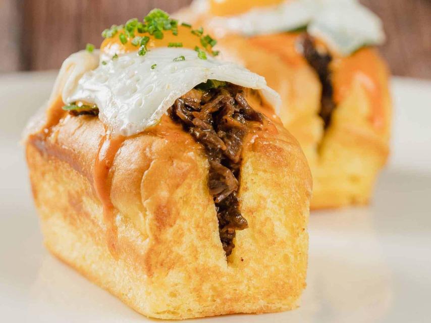 Brioche con rabo de toro.