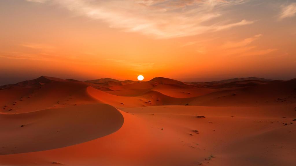 Desierto del Sáhara, en Merzouga, Marruecos.