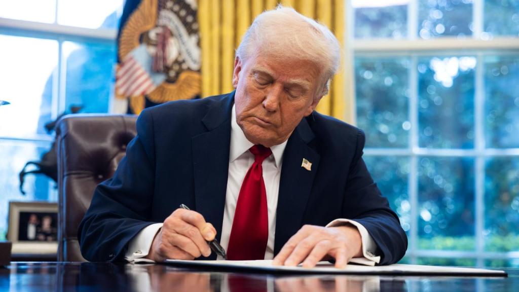 El presidente de Estados Unidos, Donald Trump, este miércoles en la Casa Blanca.