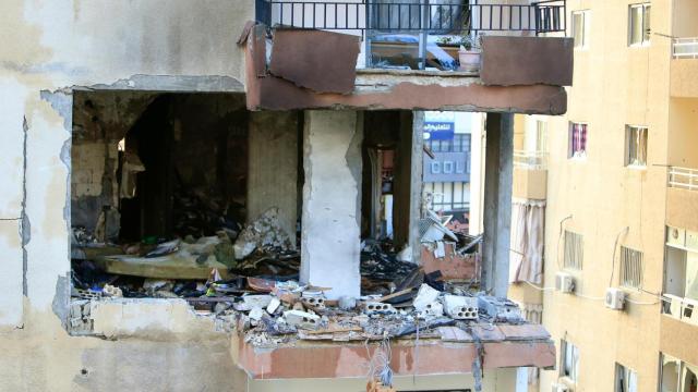 Imagen del edificio en el que se encontraba el comandante de Hamás tras los efectos del ataque israelí.
