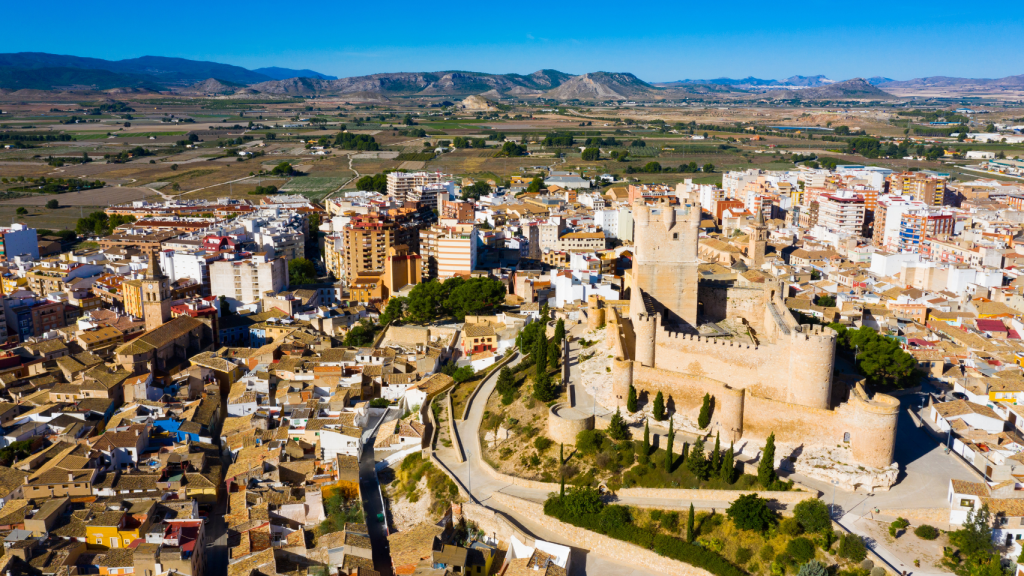 Vistas de la localidad de Villena, Alicante.