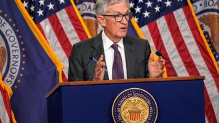 Jerome Powell, presidente de la Reserva Federal de Estados Unidos, comparece en rueda de prensa tras la última decisión de tipos.