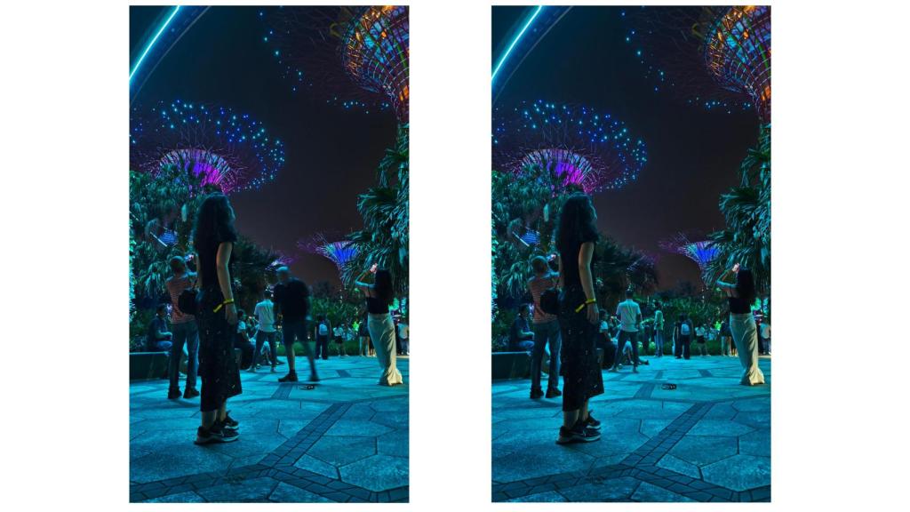 Imagen original ( izq.) vs. Imagen editada por IA (drch) con el POCO F7 Ultra