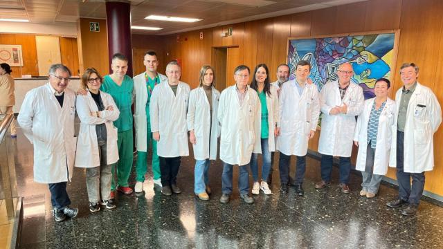 Profesionales sanitarios del Hospital Clínico de Santiago.