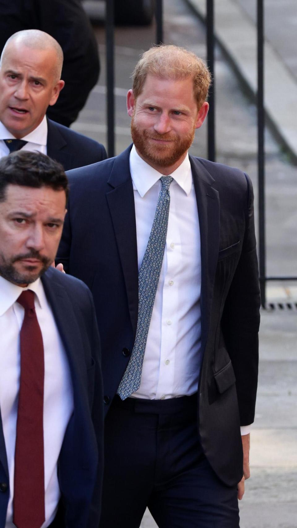 Príncipe Harry a su llegada a Londres este 8 de abril de 2025.