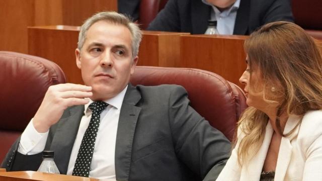 El procurador de Vox José Antonio Palomo durante el pleno de las Cortes de Castilla y León de este miércoles