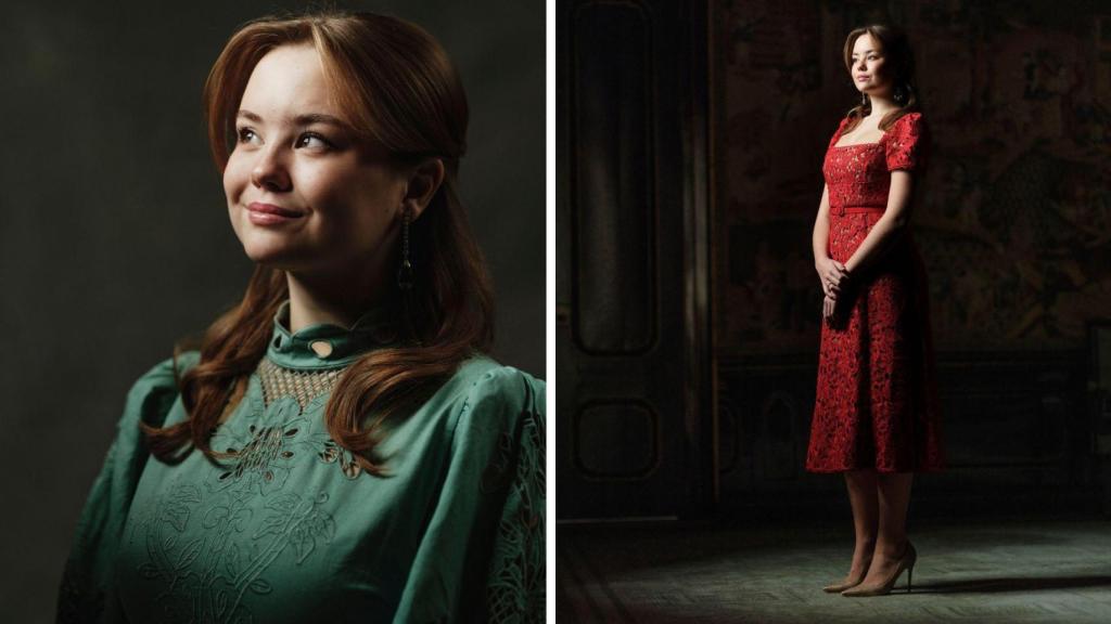La Princesa, en dos de sus retratos oficiales.