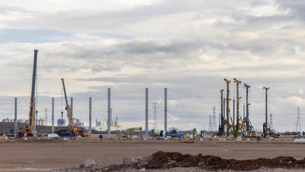Obras de Powerco para la construcción de la gigafactoría en Sagunt, imagen de archivo. PowerCo / Miguel Lorenzo