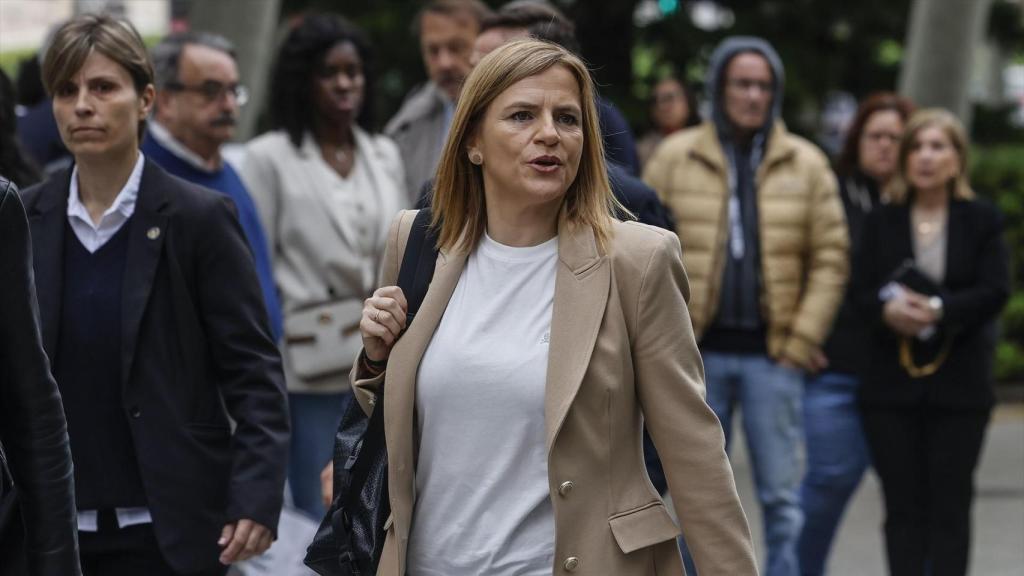 Pilar Bernabé, en la mañana de este lunes en los juzgados. Rober Solsona / Europa Press