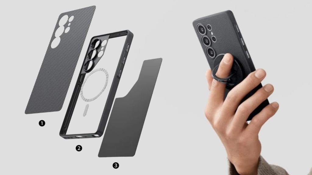 Construcción de la funda con tres nuevos botones para Samsung