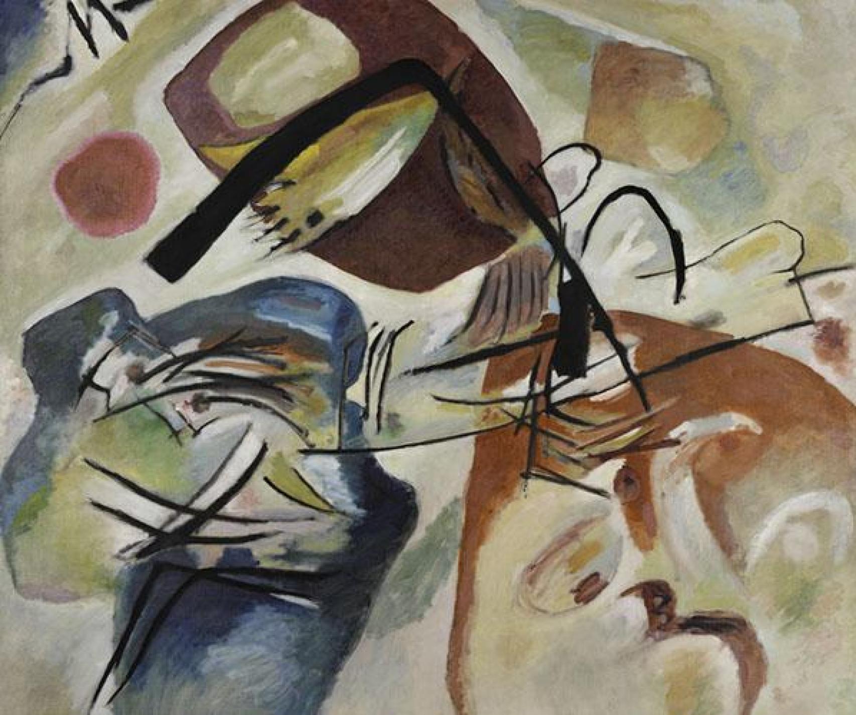 Vassily Kandinsky: 'Mit dem schwarzen Bogen II (Con arco negro)', 1912. Foto: © Centre Pompidou, MNAM-CCI/Hélène Mauri/Dist. GrandPalaisRmn