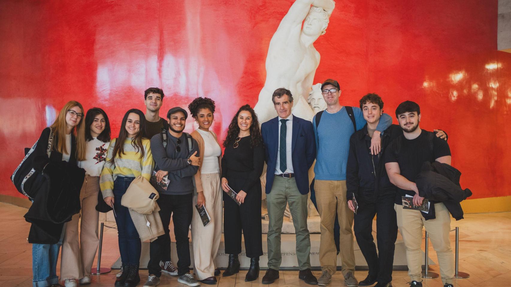 Los alumnos de la segunda edición del Máster de EL ESPAÑOL con Carlos Chaguaceda, director de Comunicación del Museo del Prado.