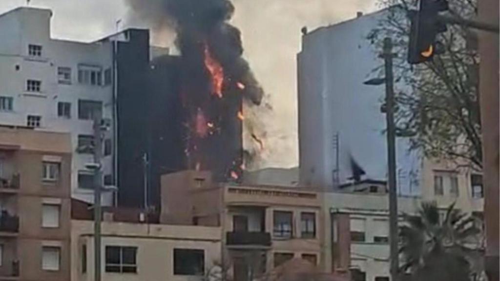 Edificio afectado.