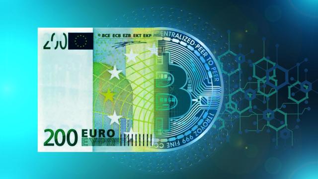 Ilustración sobre el euro digital.