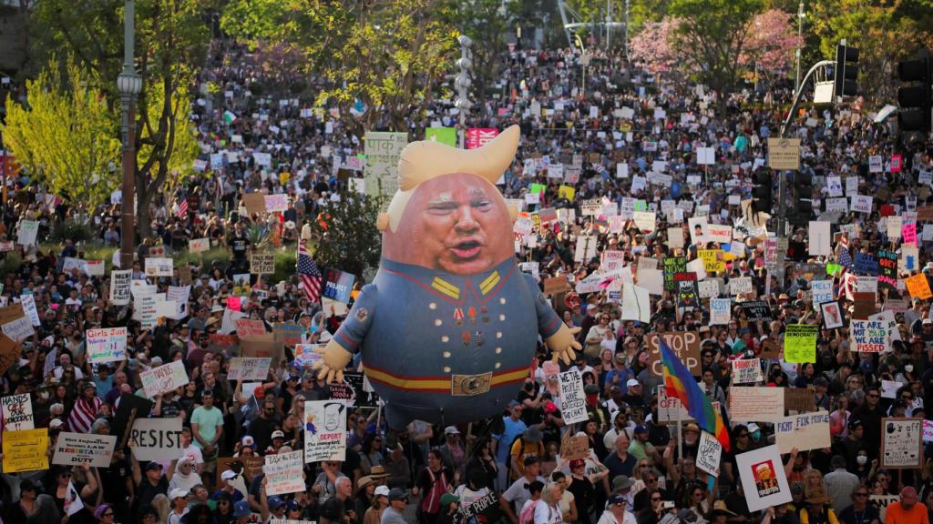 Protesta contra Trump el pasado 5 de abril en Los Ángeles.