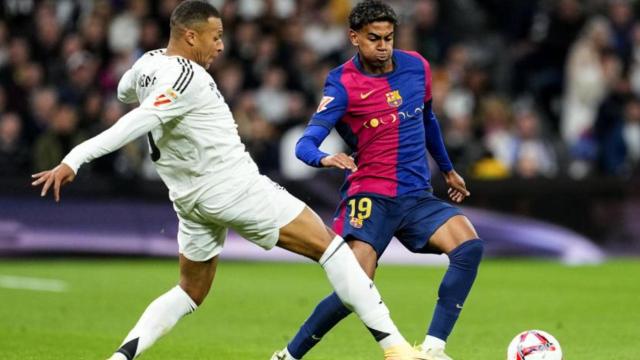 Mbappé y Lamine Yamal, en El Clásico