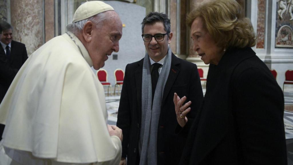 La reina Sofía y el Papa Francisco en su encuentro en 2023.