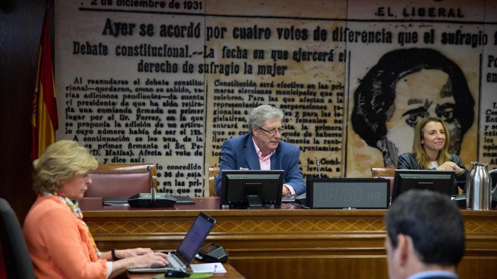 Francisco Javier Sánchez Caro en la comisión del Senado. Jesús Hellín / Europa Press