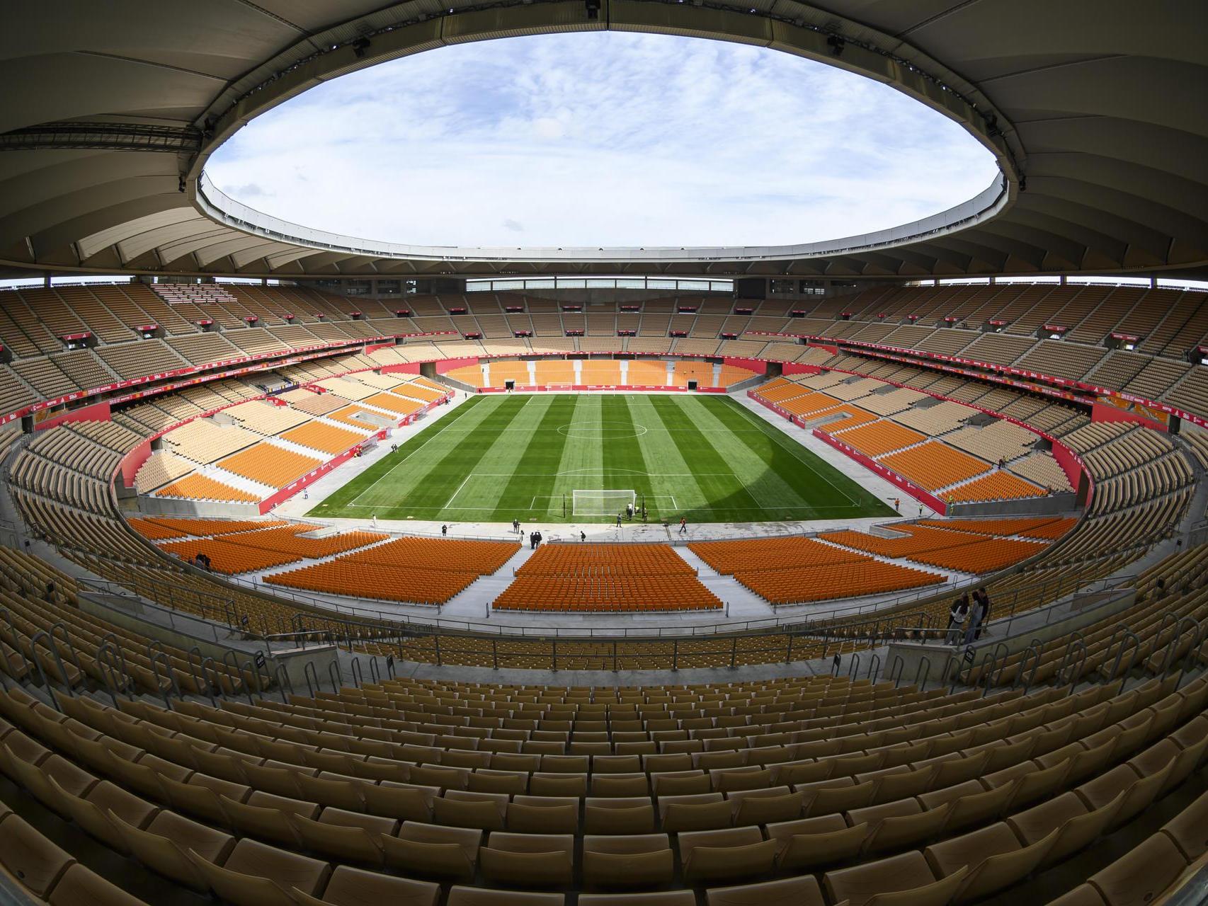 El estadio de La Cartuja tras la primera fase de las obras de remodelación
