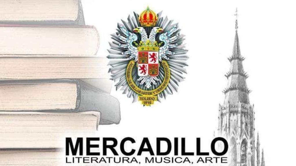 Cartel del mercadillo de libros de la RABACHT.