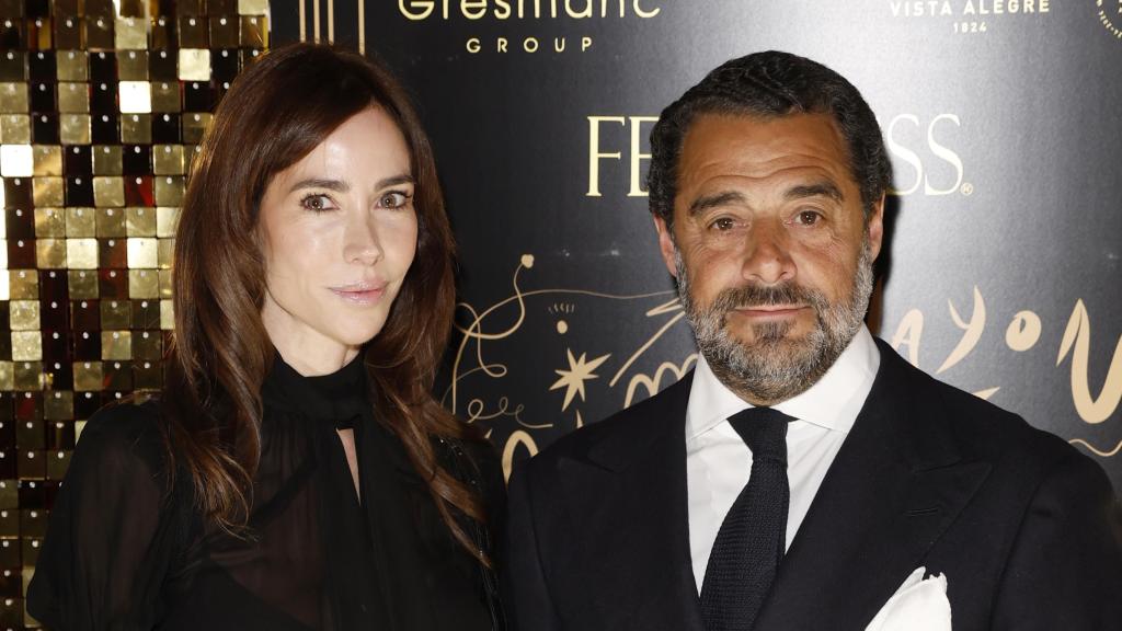 Vicente Dalmau Cebrián-Sagarriga, con su compañera, Eva Caballero, en febrero pasado en Madrid.