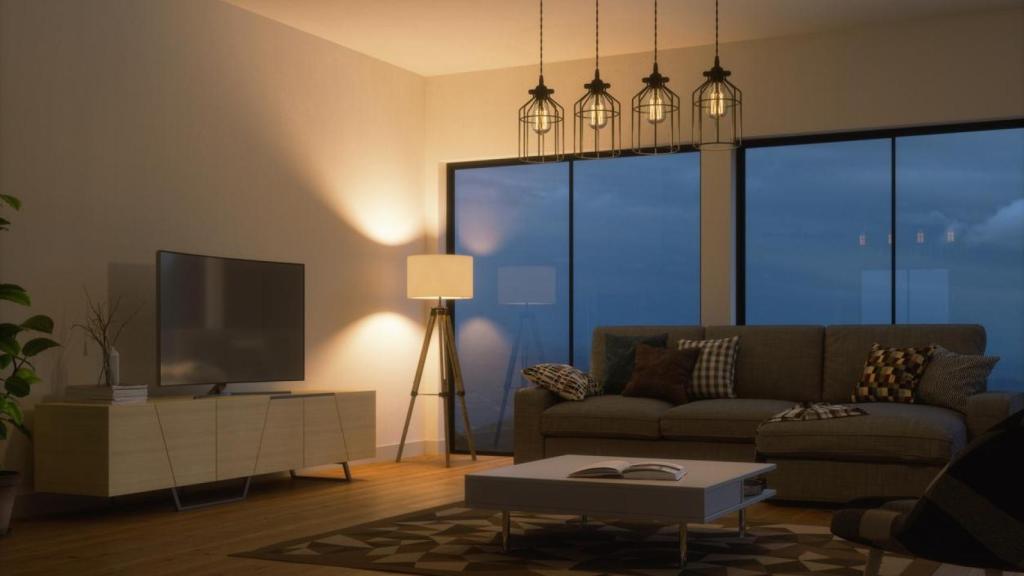 Controlar el flujo de luz en el salón ayuda a crear ambiente y transmite sensación de hogar.