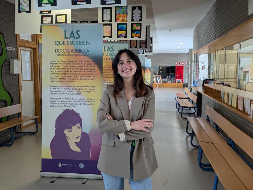 María Martínez en su colegio
