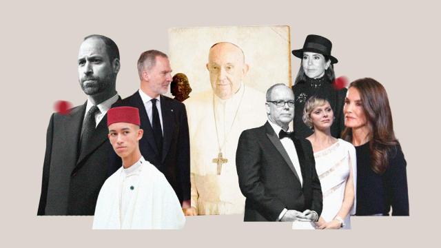 Las casas reales que acudirán al funeral del Papa Francisco, en un montaje de JALEOS.