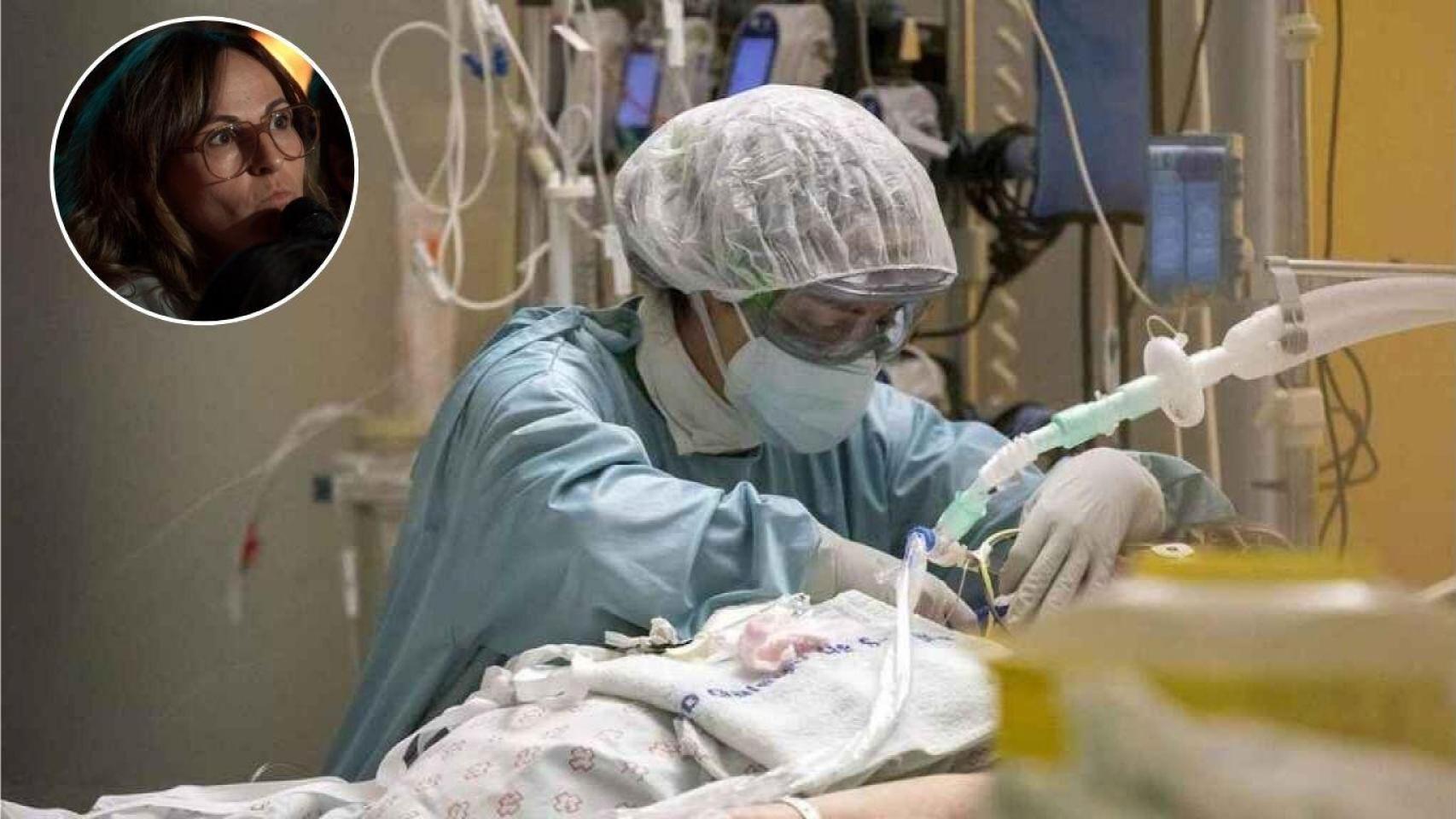 Tamara Contreras, médico de UCI, muestras las penurias de la profesión.