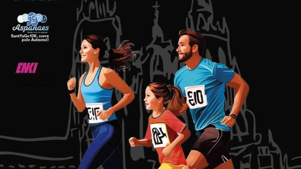 Cartel de la IX Carrera Nocturna Santiago 10K.