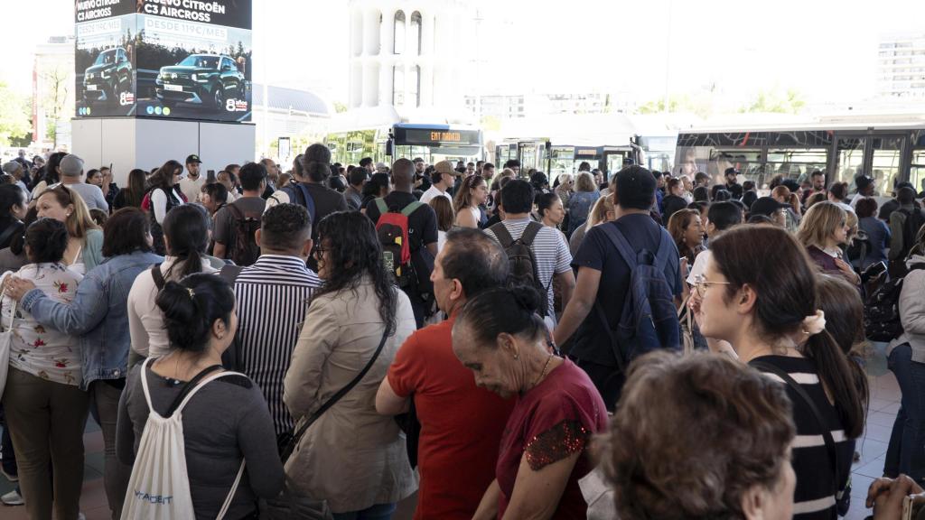 La estación de Atocha, colpsada.