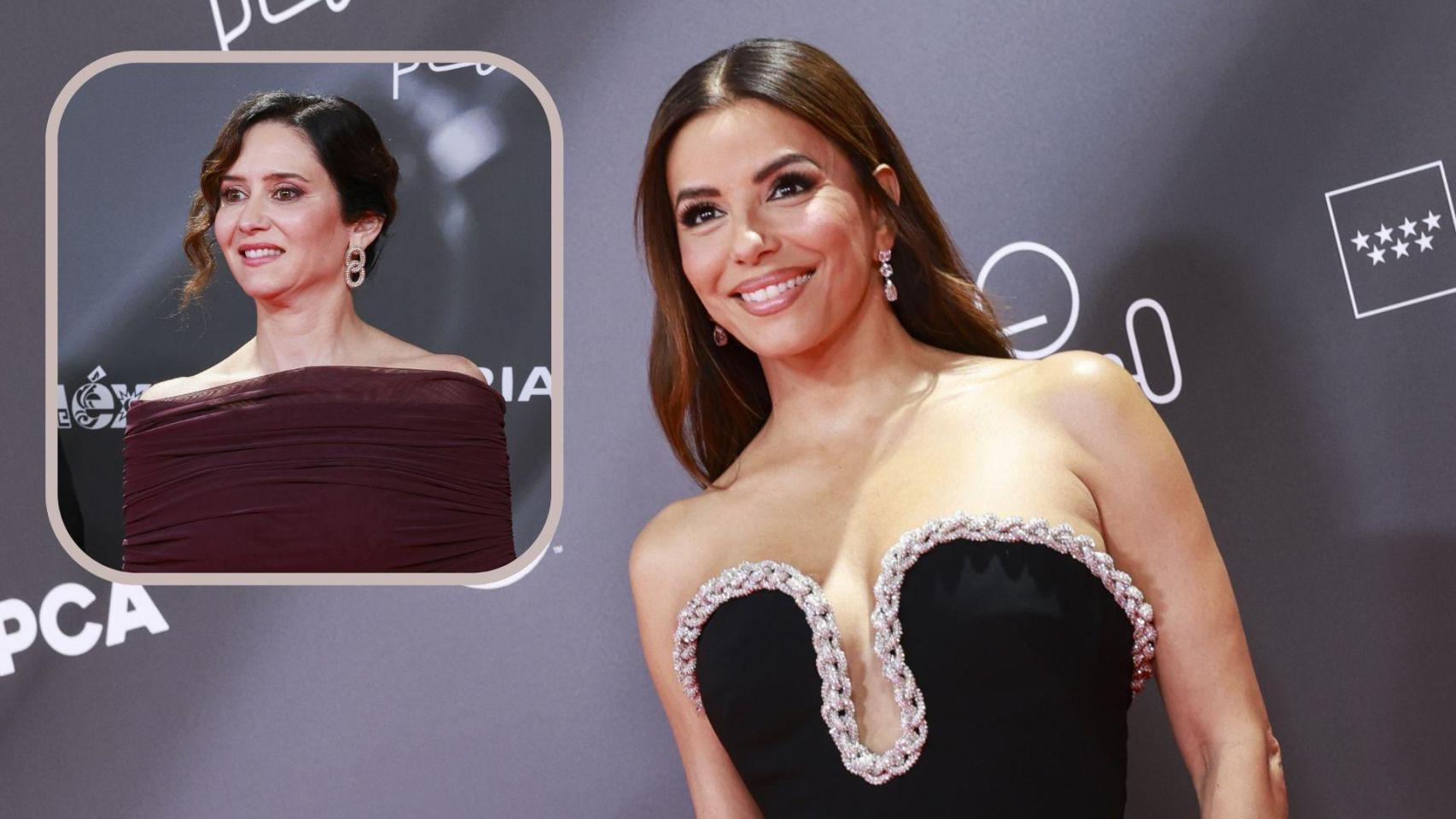 Eva Longoria e Isabel Díaz Ayuso, en un montaje de Magas.