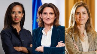 De i. a d: Beatriz Corredor, directora de Redeia, Teresa Ribera, exministra para la Transición Ecológica, y Sara Aagesen, actual ministra.