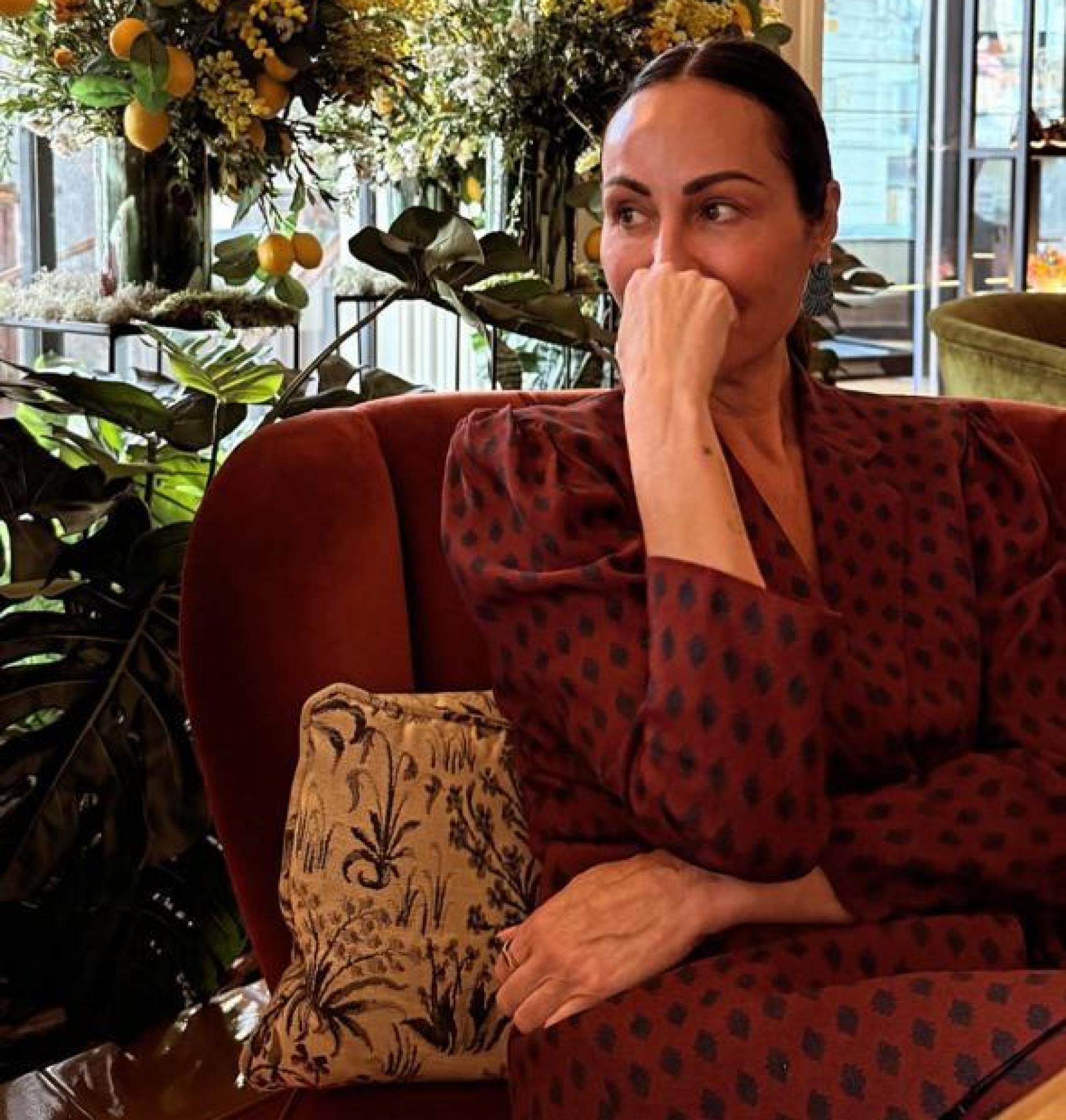 Ana Milán con dos piezas de Vogana.
