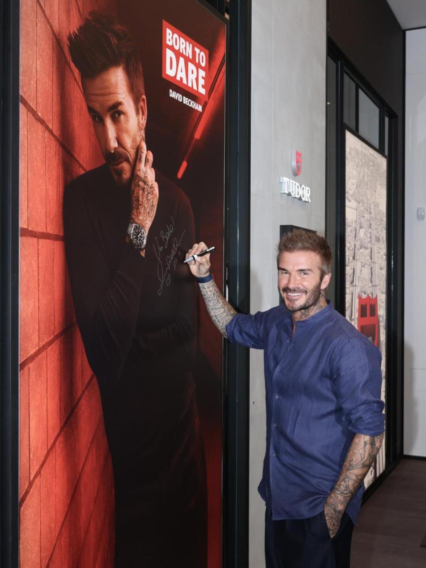David Beckham, Imagen de firmas conocidas. Ley celebrada en Barcelona en junio pasado.