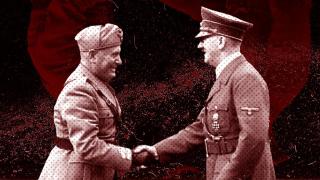 Los dictadores Benito Mussolini y Adolf Hitler. Montaje: Rubén Vique