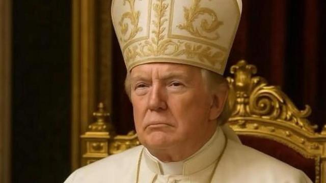 El presidente de EEUU, Donald Trump, vestido de Papa en una imagen generada por inteligencia artificial.