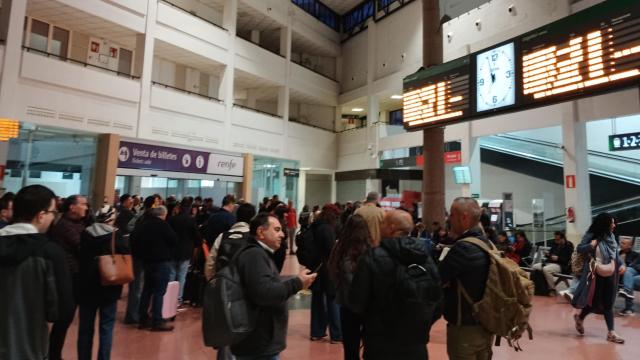 Situación en la estación de Ciudad Real a primera hora de la mañana.