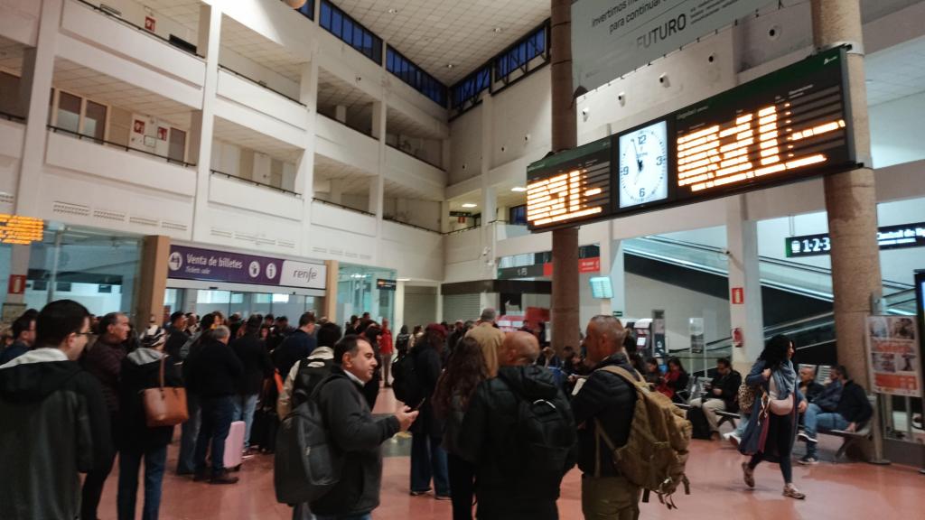 Situación en la estación de Ciudad Real a primera hora de la mañana.