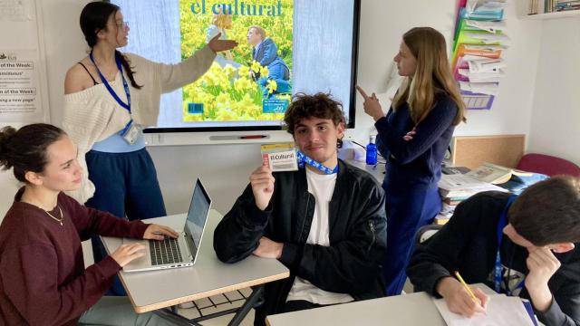 La redacción improvisada de ELIS El Cultural en El Limonar International School Villamartín.