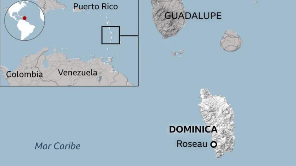 Ubicación geográfica de Dominica.