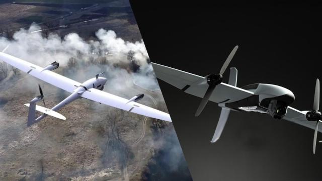 Izqu.: el dron Vector. Der.: el dron Twiter, ambos de Quantum Systems.