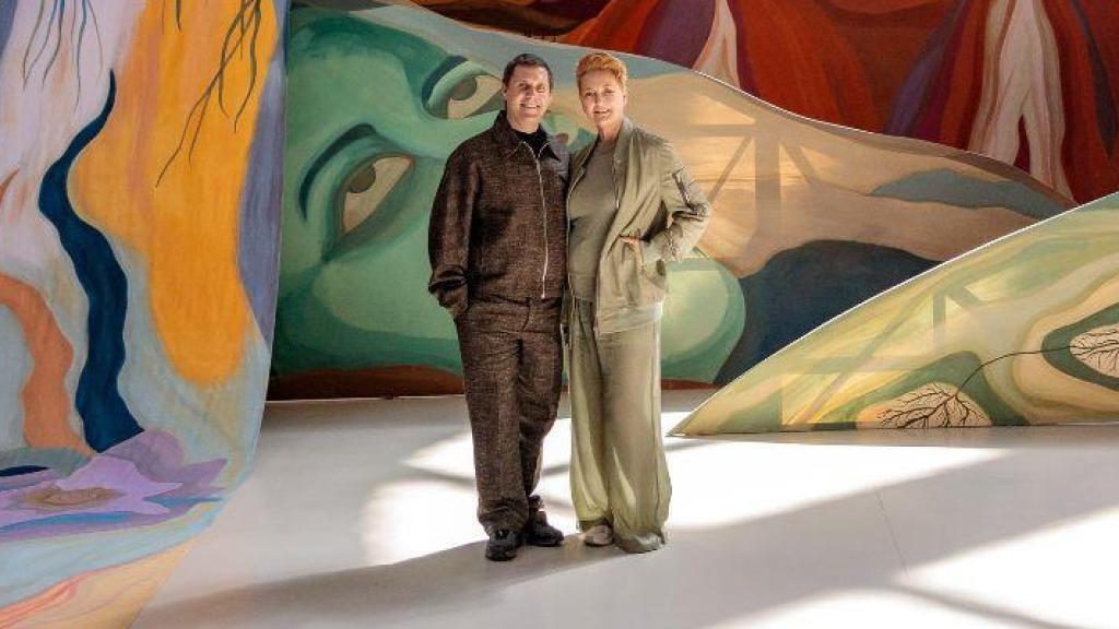 Francesca Thyssen y Markus Reymann en una fotografía en el museo que dirigen.