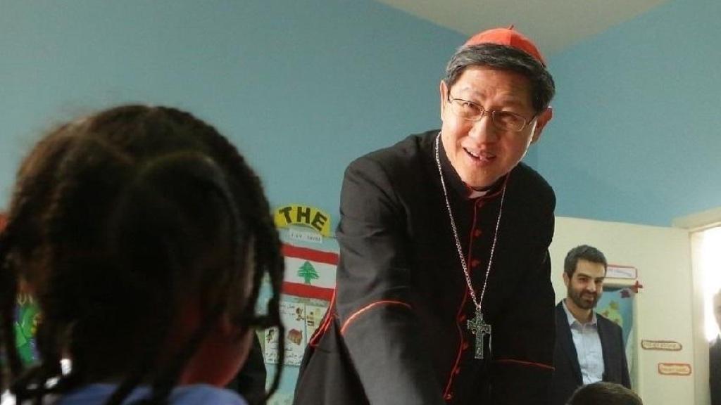 El cardenal Luis Antonio Tagle mientras era presidente de Cáritas Internationalis.