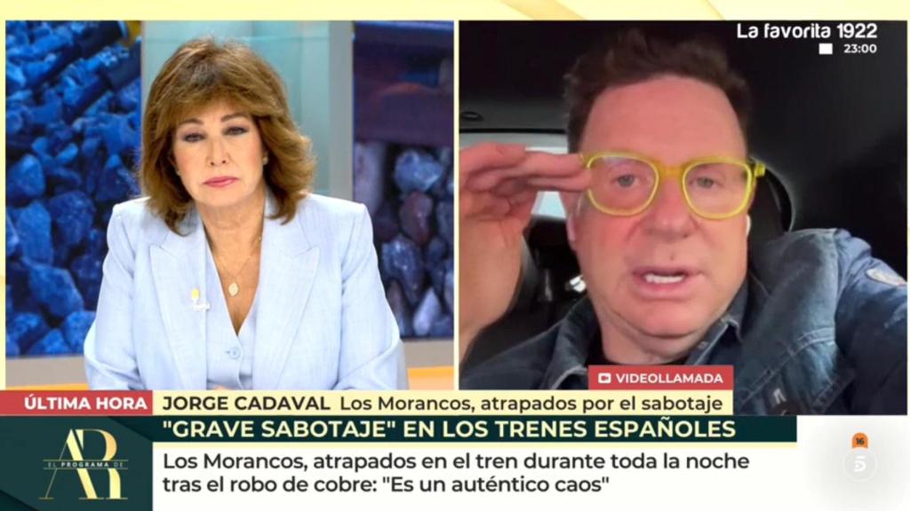 Ana Rosa entrevista a Jorge Cadaval, uno de los afectados por el sabotaje a la línea del AVE Madrid-Sevilla.